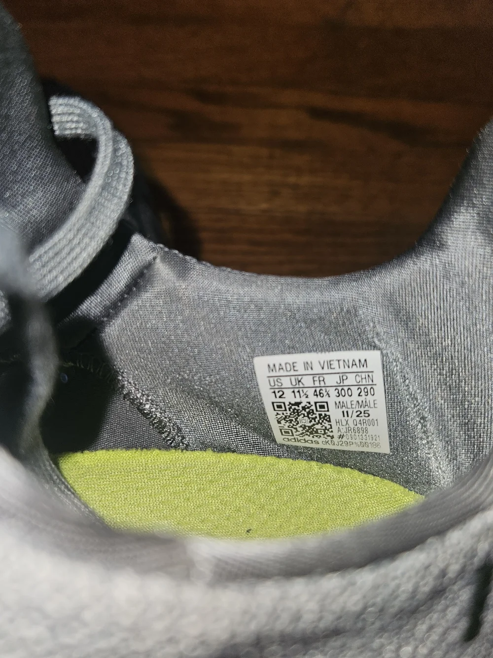 Adidas Men's Gray Knit Athletic Sneakers